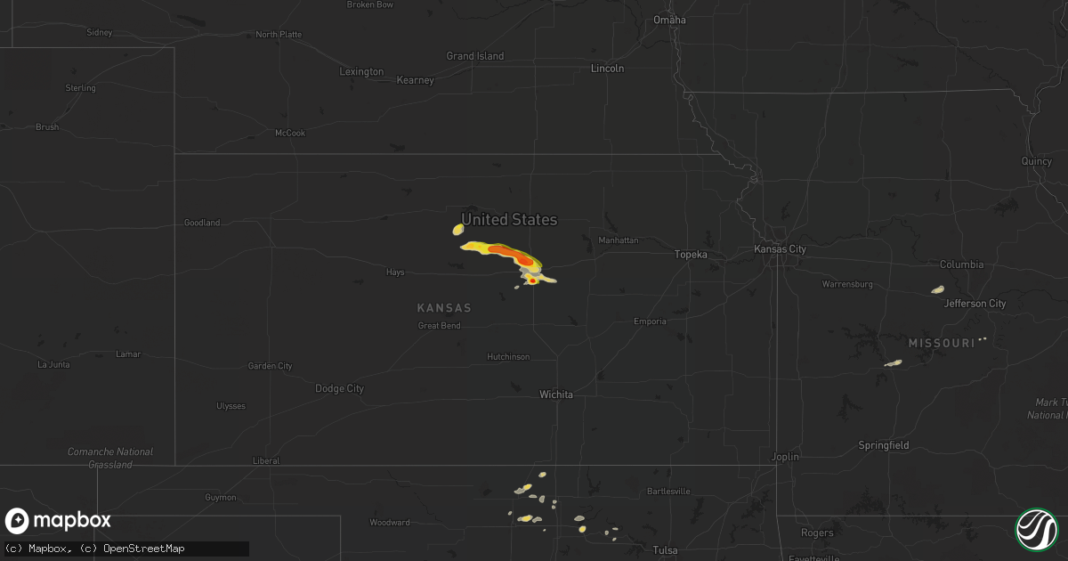 Hail map on September 18, 2017
