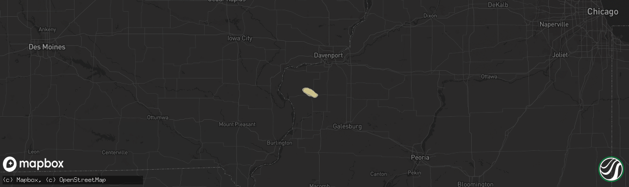 Hail map in Aledo, IL on September 18, 2018