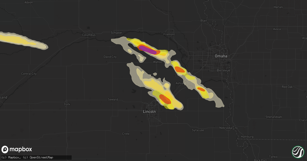 Hail map in Ceresco, NE on September 18, 2018