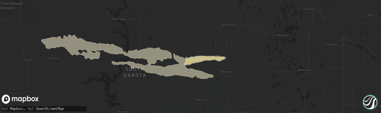 Hail map in Faulkton, SD on September 18, 2018