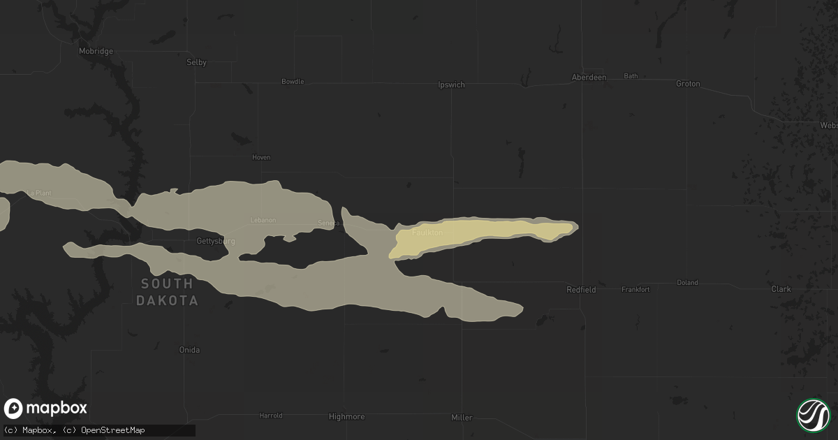 Hail map in Faulkton, SD on September 18, 2018