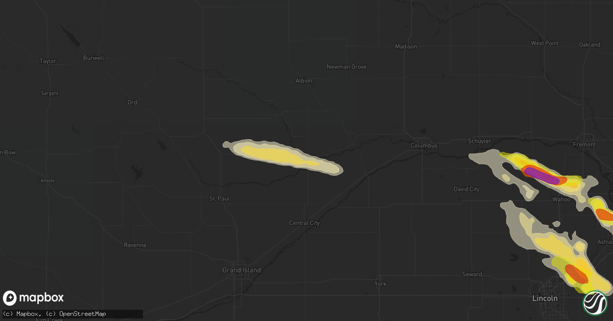 Hail map in Fullerton, NE on September 18, 2018