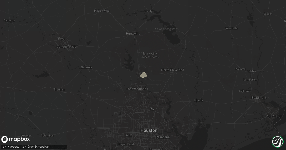 Hail map in Conroe, TX on September 18, 2019