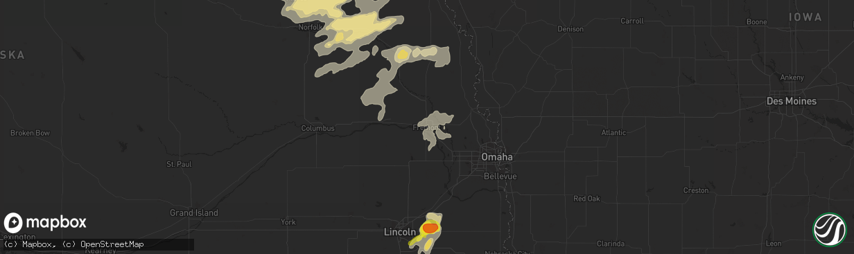 Hail map in Fremont, NE on September 18, 2019