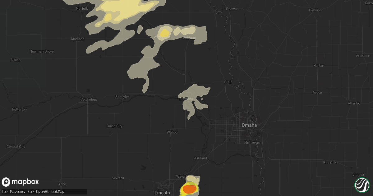 Hail map in Fremont, NE on September 18, 2019
