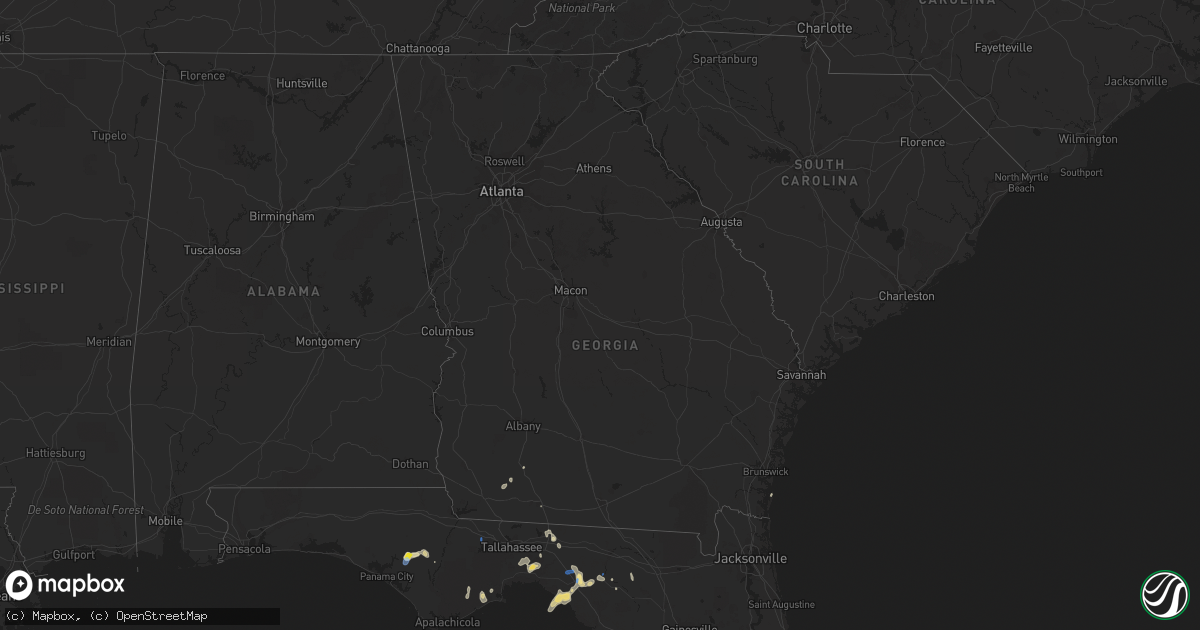 Hail map in Georgia on September 18, 2019