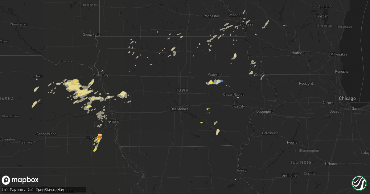 Hail map in Iowa on September 18, 2019
