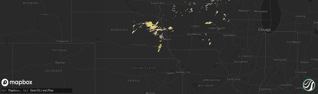 Hail map on September 18, 2019