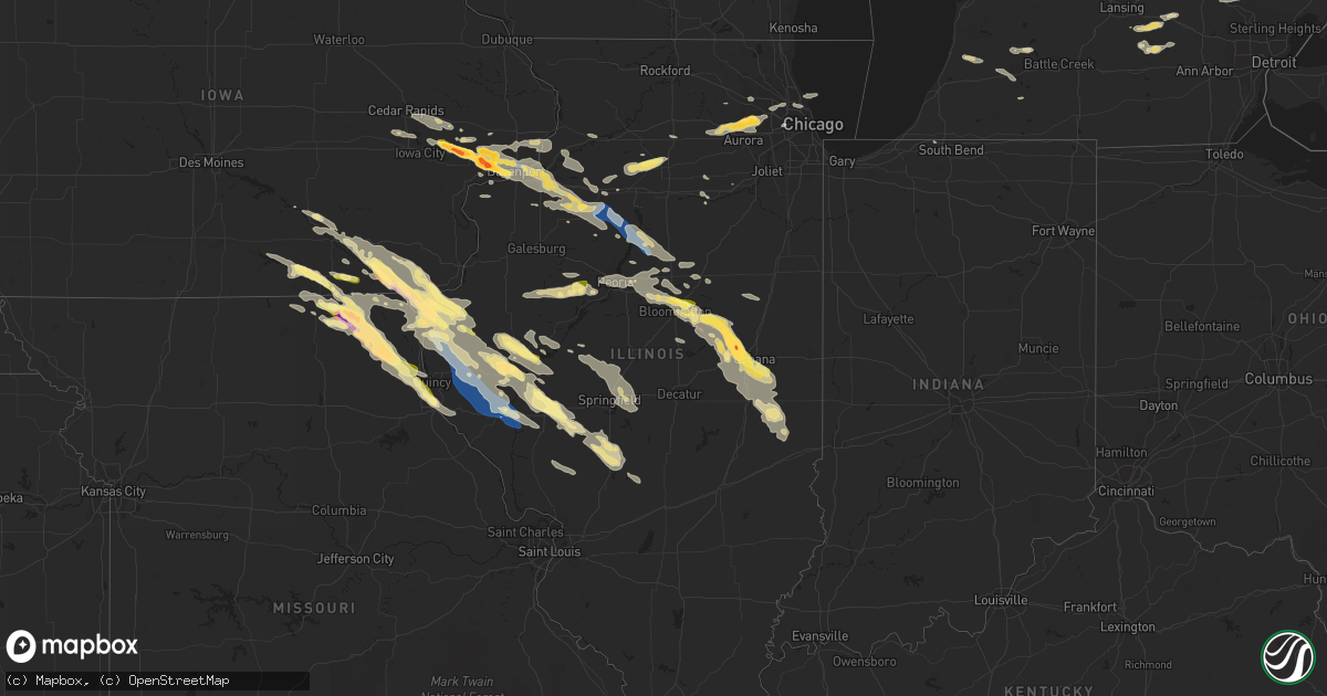 Hail Map in Illinois on September 18, 2022 - HailTrace