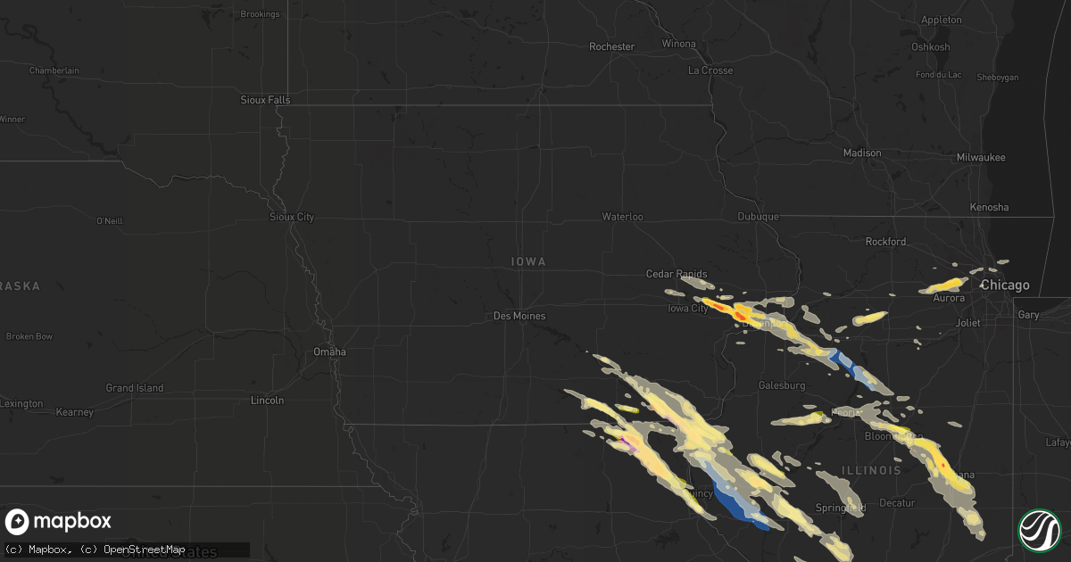Hail map in Iowa on September 18, 2022