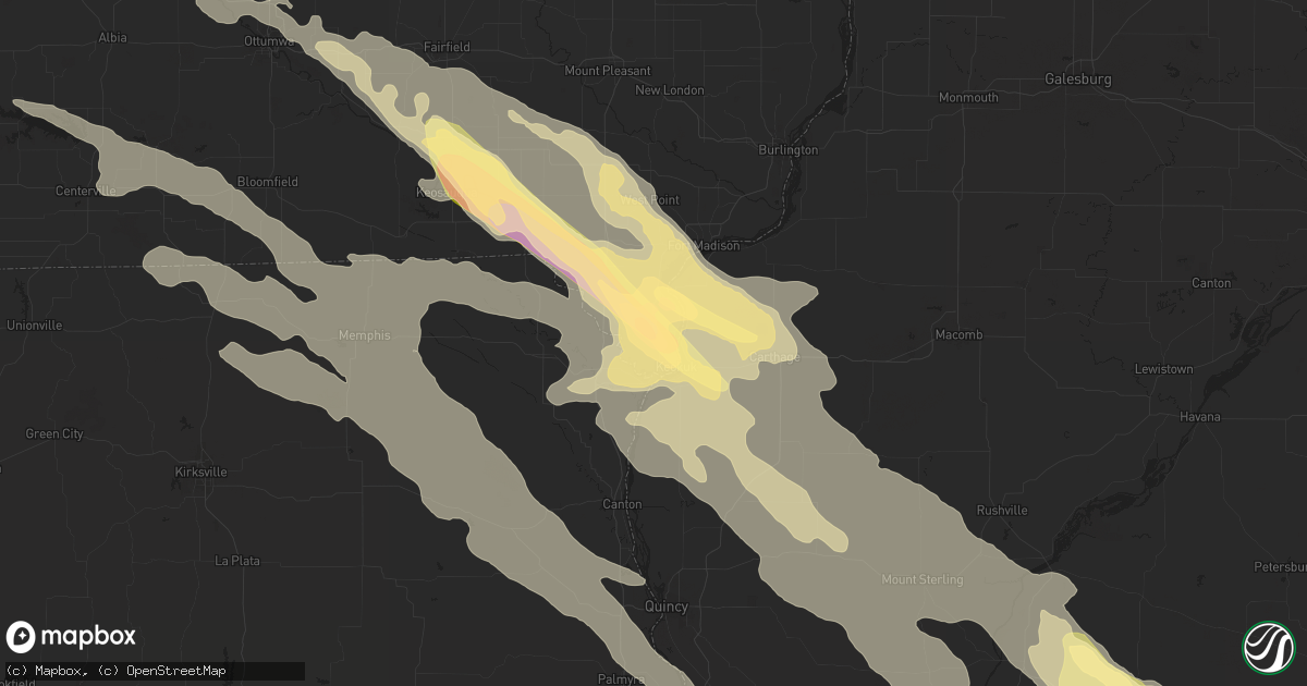 Hail map in Keokuk, IA on September 18, 2022