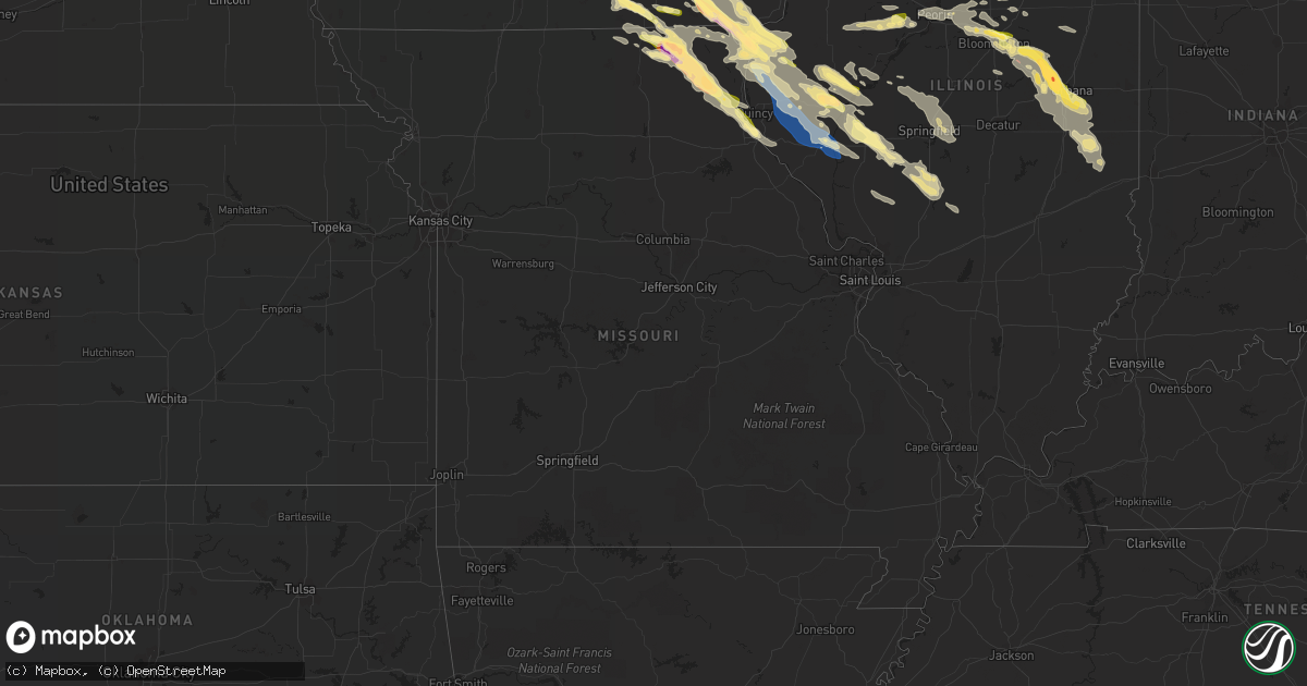 Hail map in Missouri on September 18, 2022