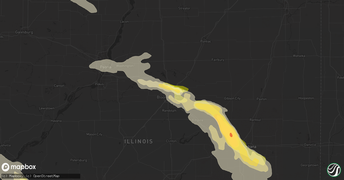 Hail map in Normal, IL on September 18, 2022