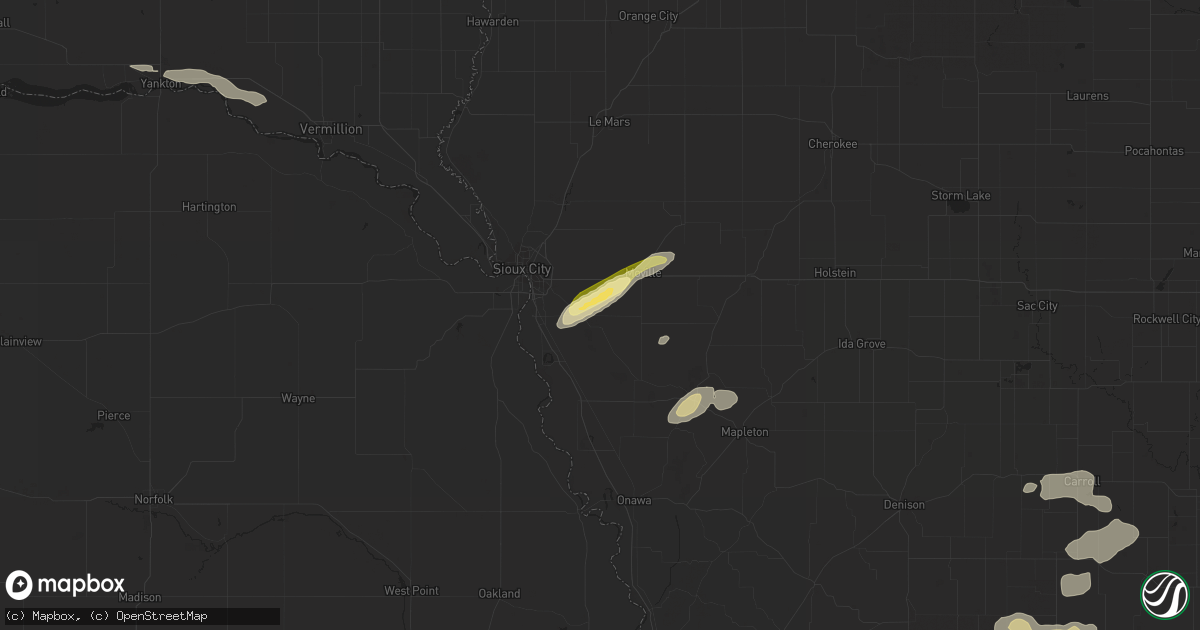 Hail map in Bronson, IA on September 18, 2023