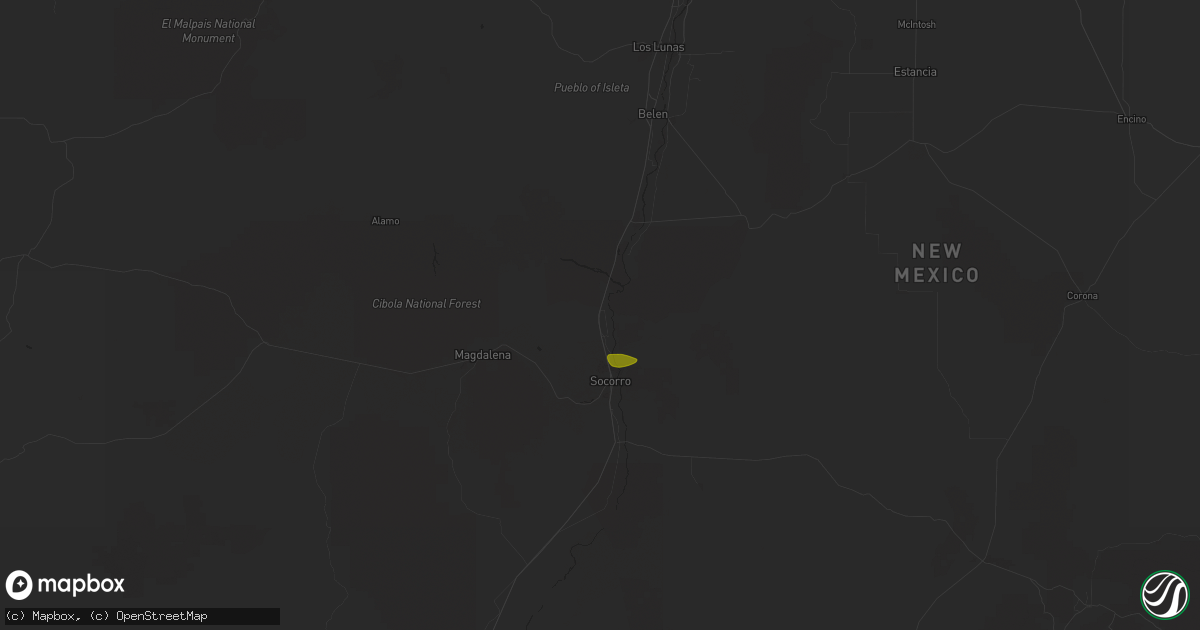 Hail map in Polvadera, NM on September 18, 2023