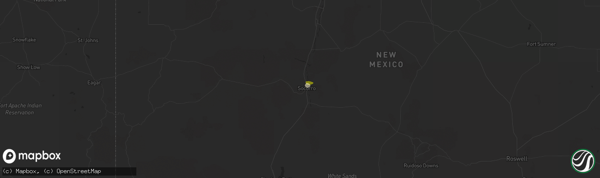 Hail map in Socorro, NM on September 18, 2023