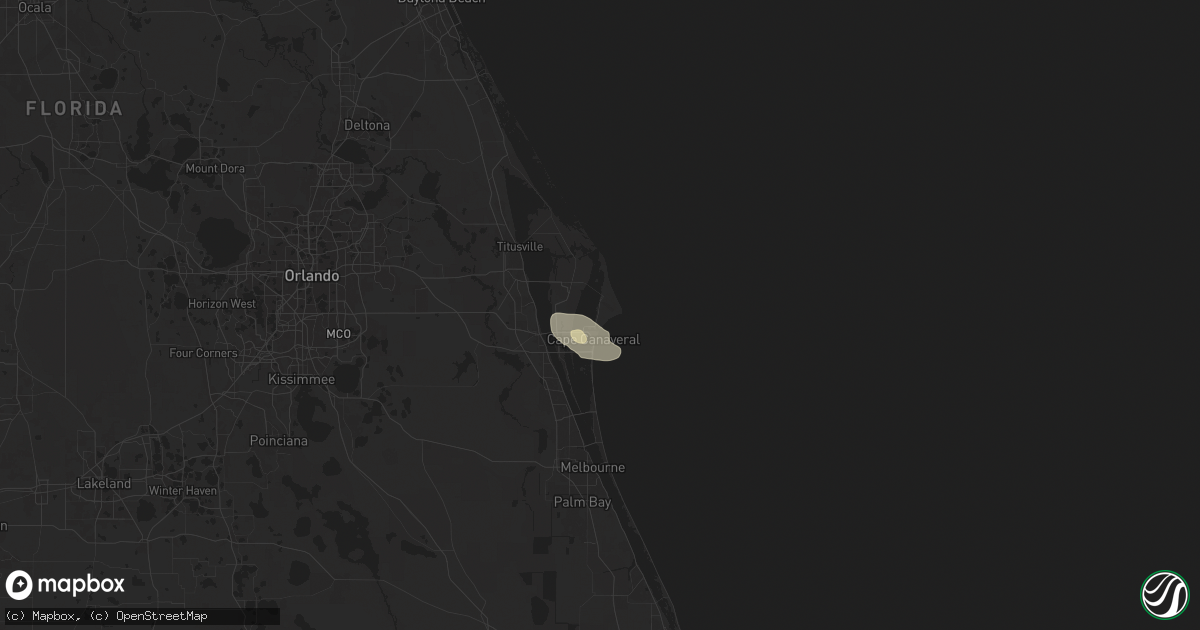 Hail map in Cape Canaveral, FL on September 18, 2024