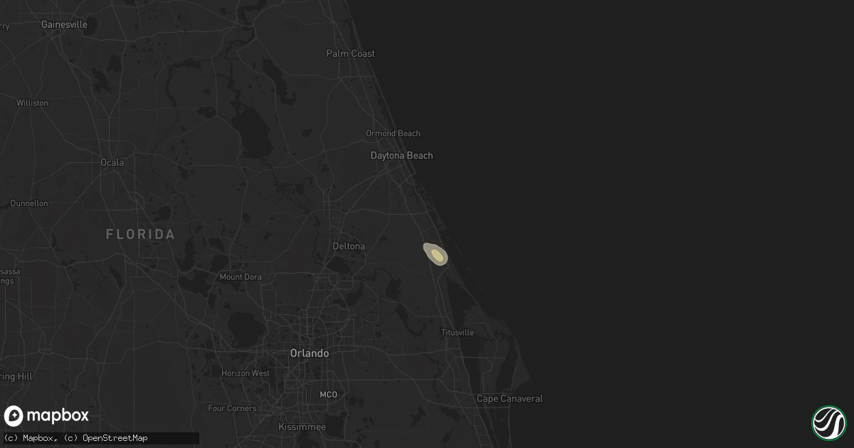 Hail map in Edgewater, FL on September 18, 2024