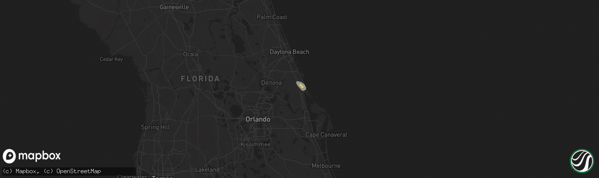 Hail map in Oak Hill, FL on September 18, 2024