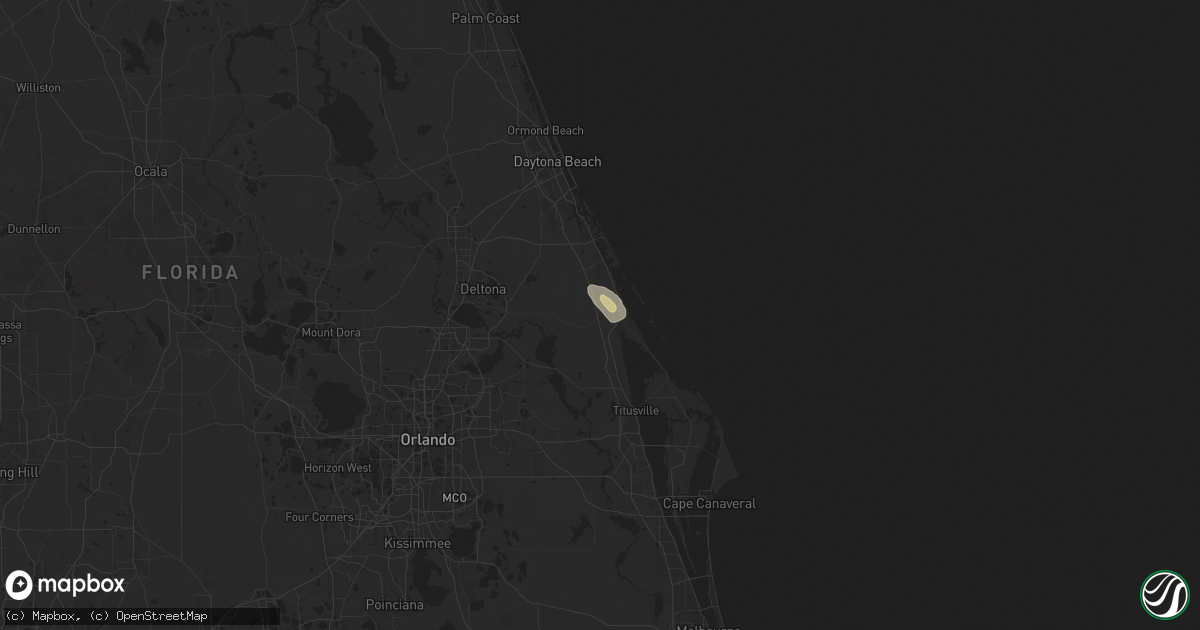 Hail map in Oak Hill, FL on September 18, 2024