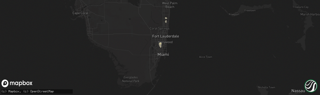 Hail map in Opa Locka, FL on September 18, 2024