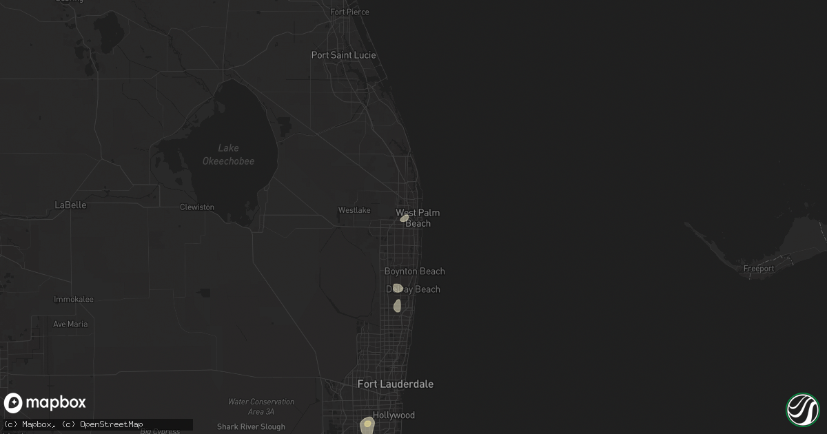 Hail map in West Palm Beach, FL on September 18, 2024