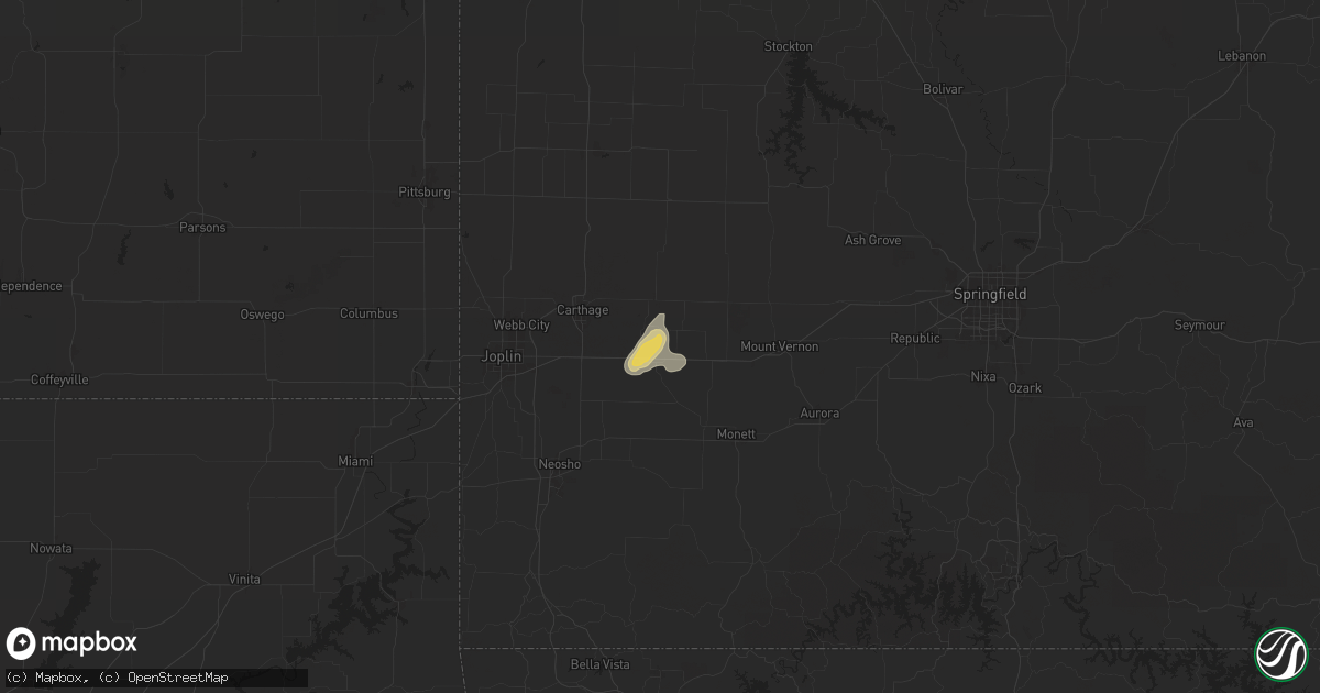 Hail map in Sarcoxie, MO on September 18, 2025
