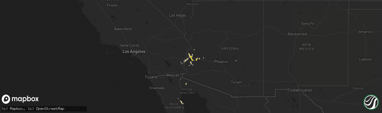 Hail map on September 18, 2025