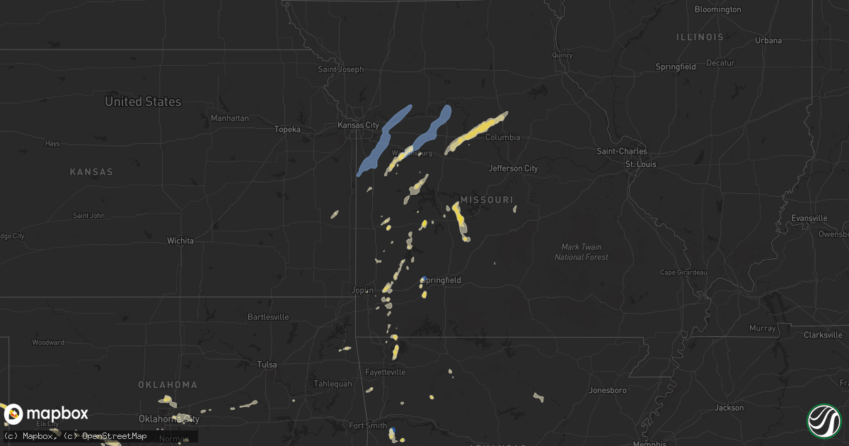 Hail map on September 18, 2025