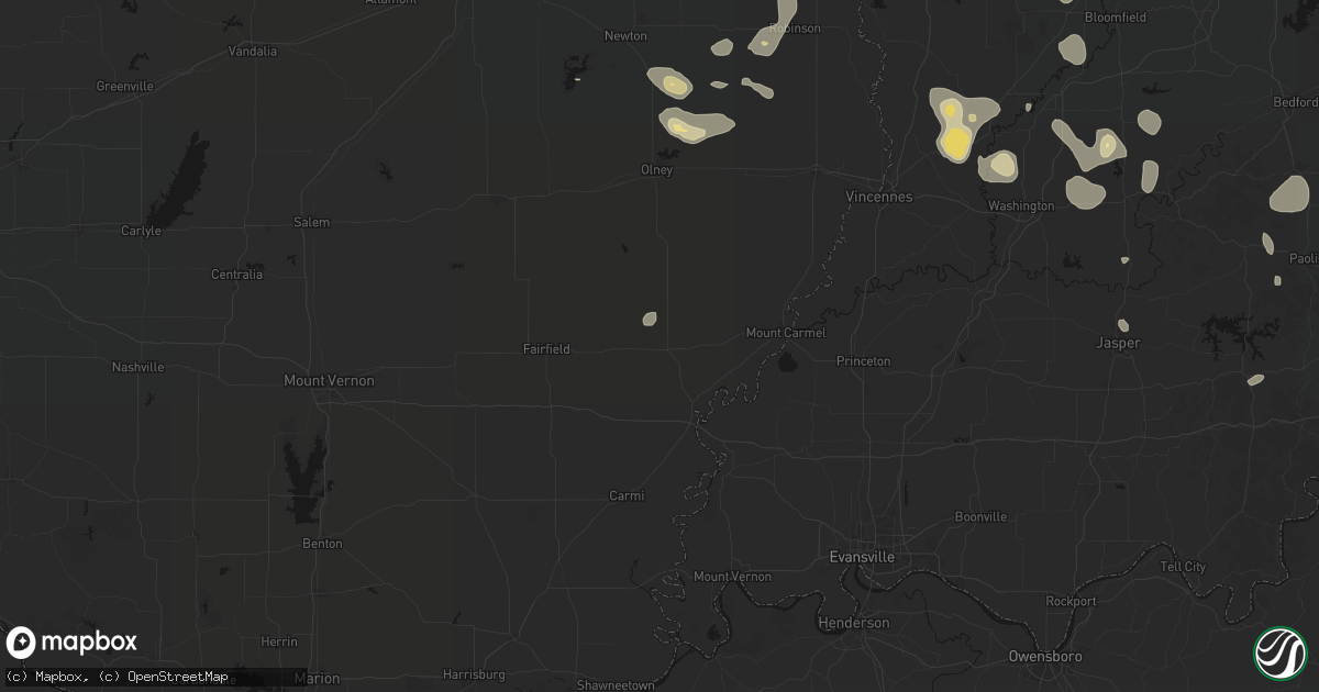 Hail map in Albion, IL on September 18, 2026