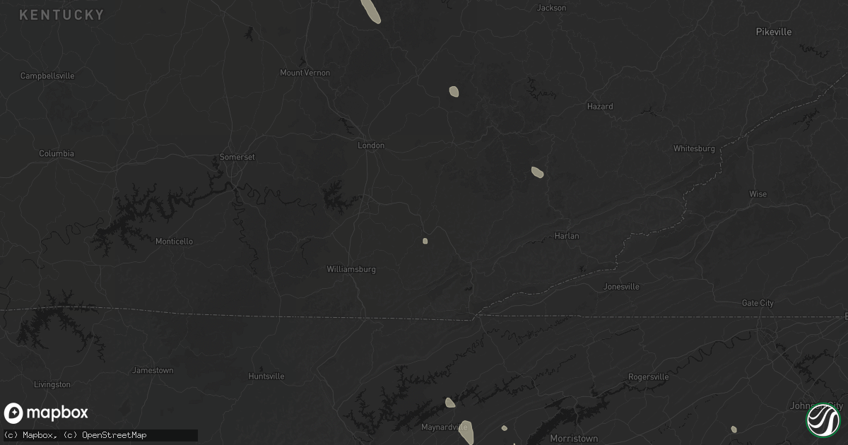 Hail map in Barbourville, KY on September 18, 2026