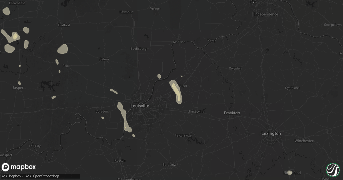 Hail map in Buckner, KY on September 18, 2026
