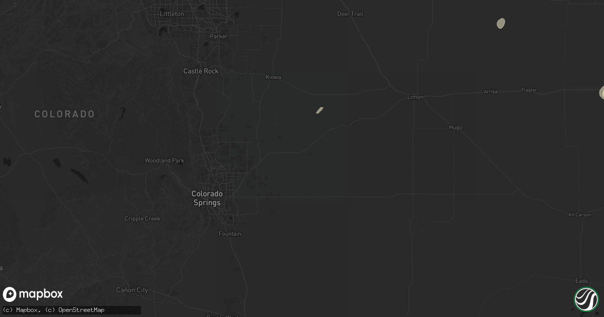 Hail map in Calhan, CO on September 18, 2026