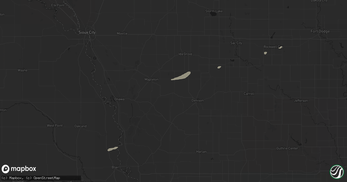 Hail map in Charter Oak, IA on September 18, 2026