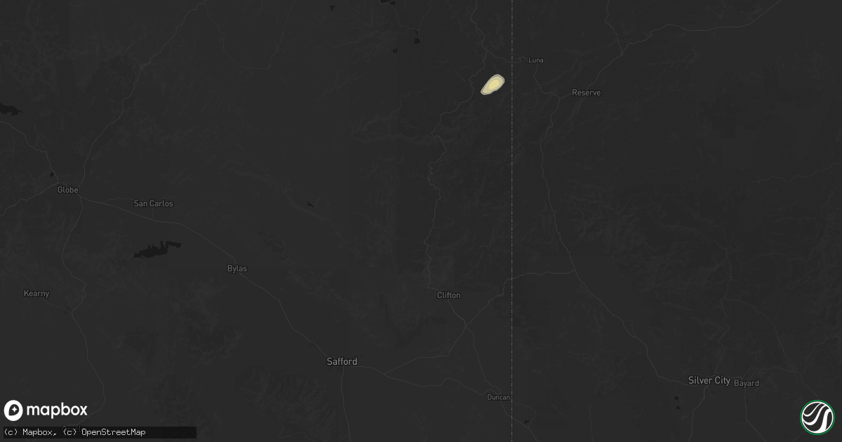 Hail map in Clifton, AZ on September 18, 2026