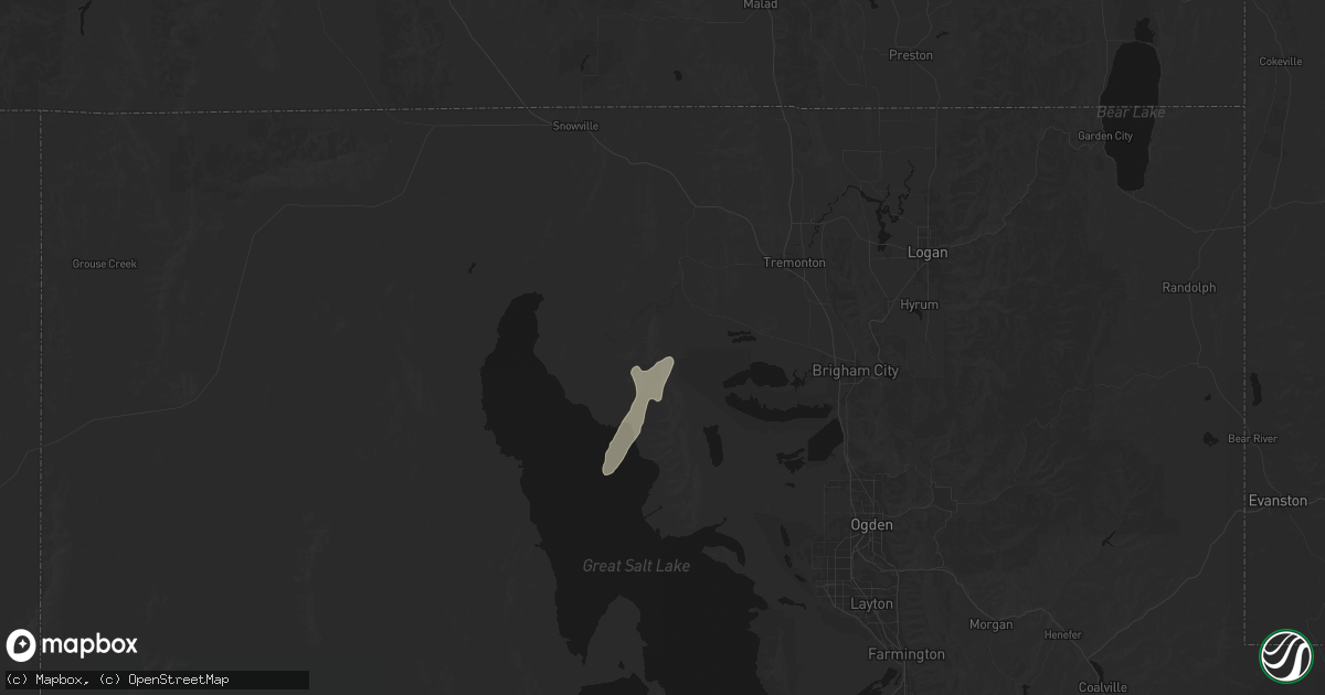 Hail map in Corinne, UT on September 18, 2026