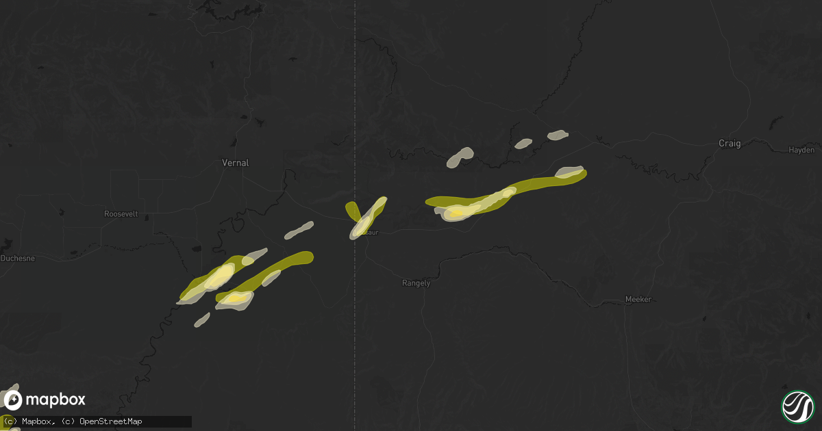 Hail map in Dinosaur, CO on September 18, 2026