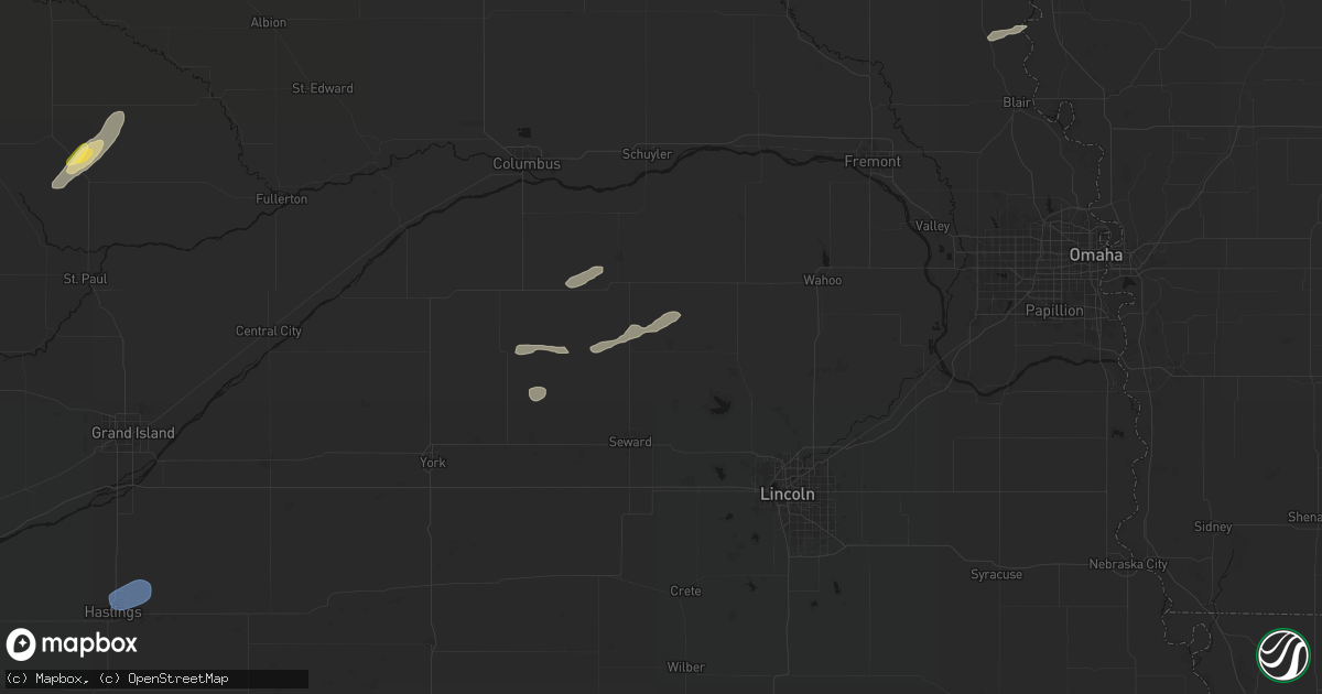 Hail map in Dwight, NE on September 18, 2026