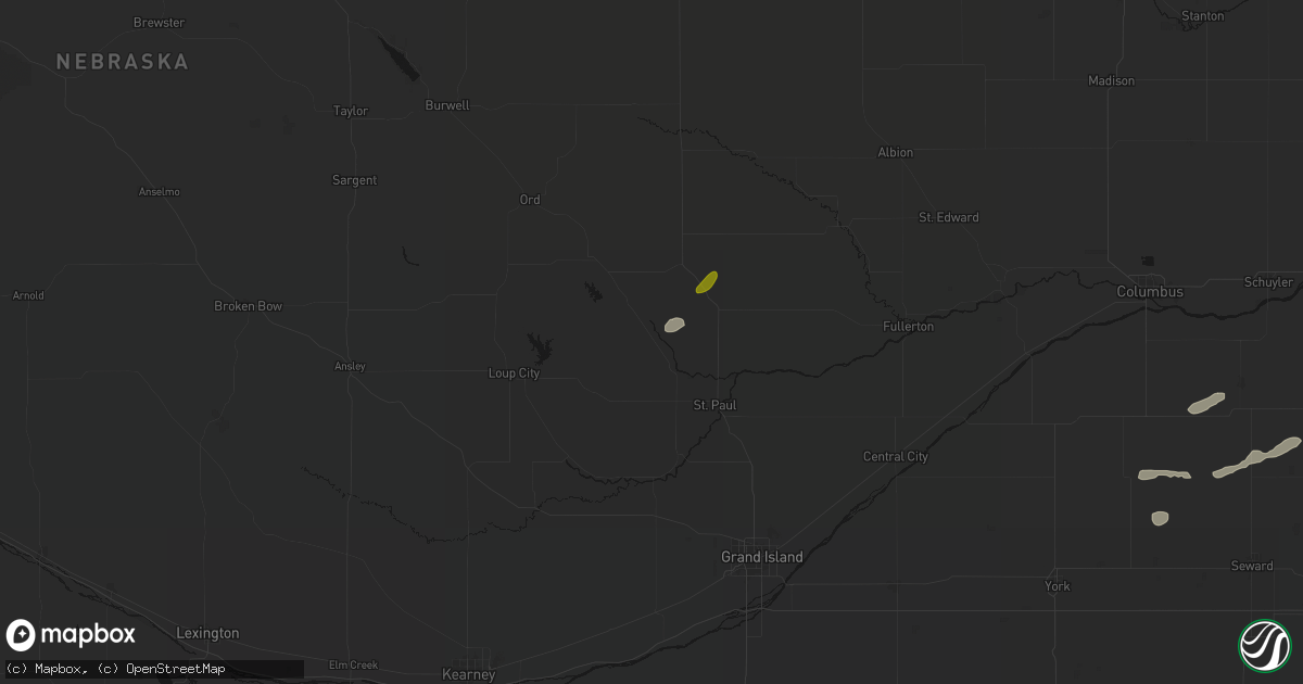 Hail map in Elba, NE on September 18, 2026