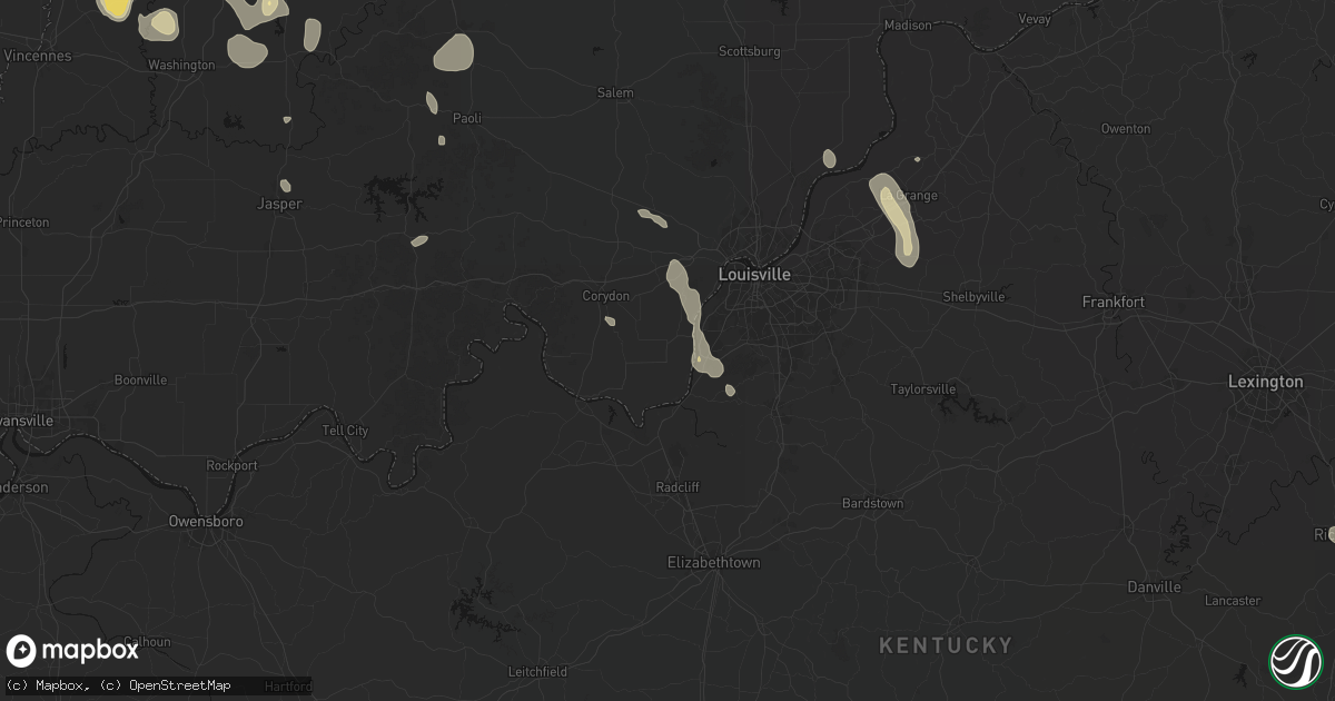 Hail map in Elizabeth, IN on September 18, 2026