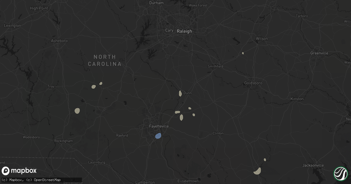 Hail map in Erwin, NC on September 18, 2026