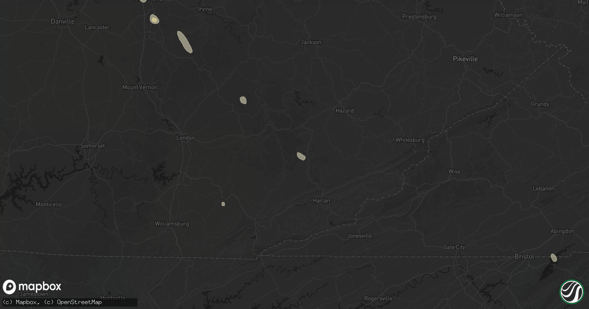 Hail map in Essie, KY on September 18, 2026