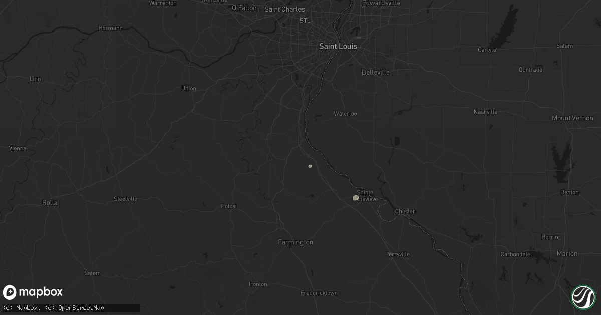 Hail map in Festus, MO on September 18, 2026