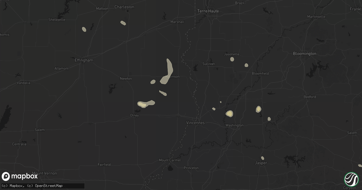 Hail map in Flat Rock, IL on September 18, 2026