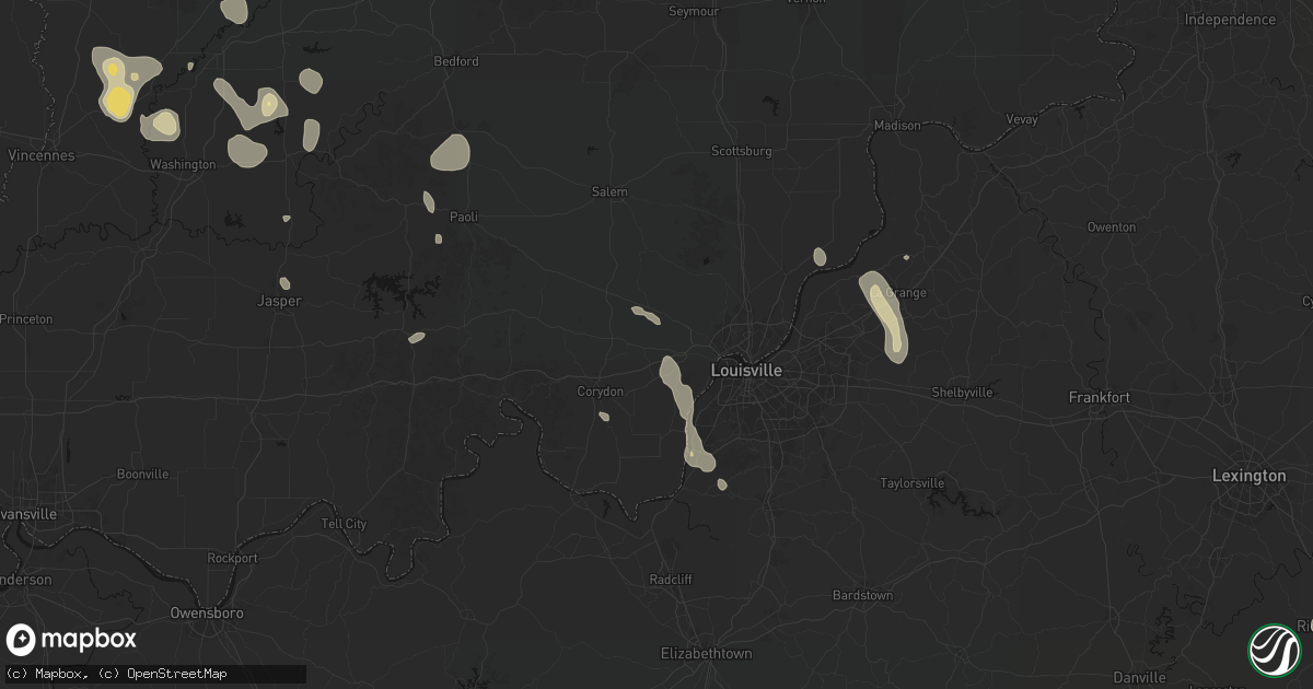 Hail map in Georgetown, IN on September 18, 2026