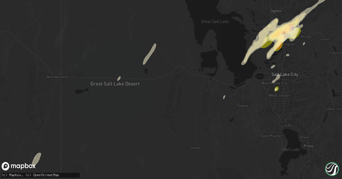 Hail map in Grantsville, UT on September 18, 2026