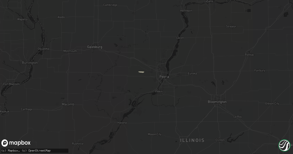 Hail map in Hanna City, IL on September 18, 2026