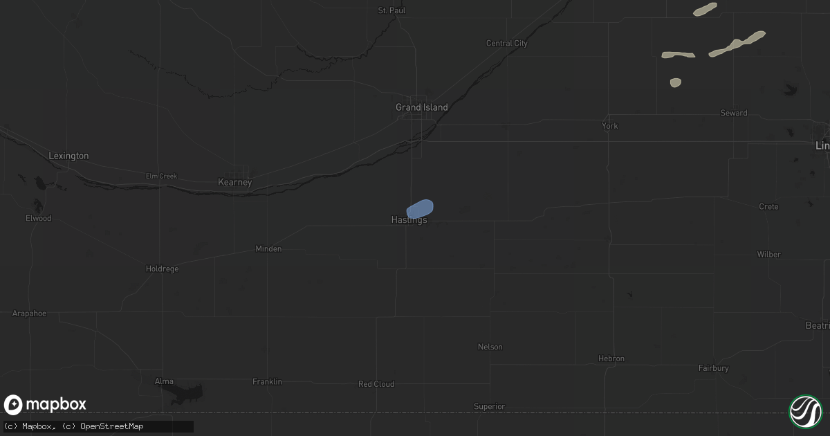 Hail map in Hastings, NE on September 18, 2026
