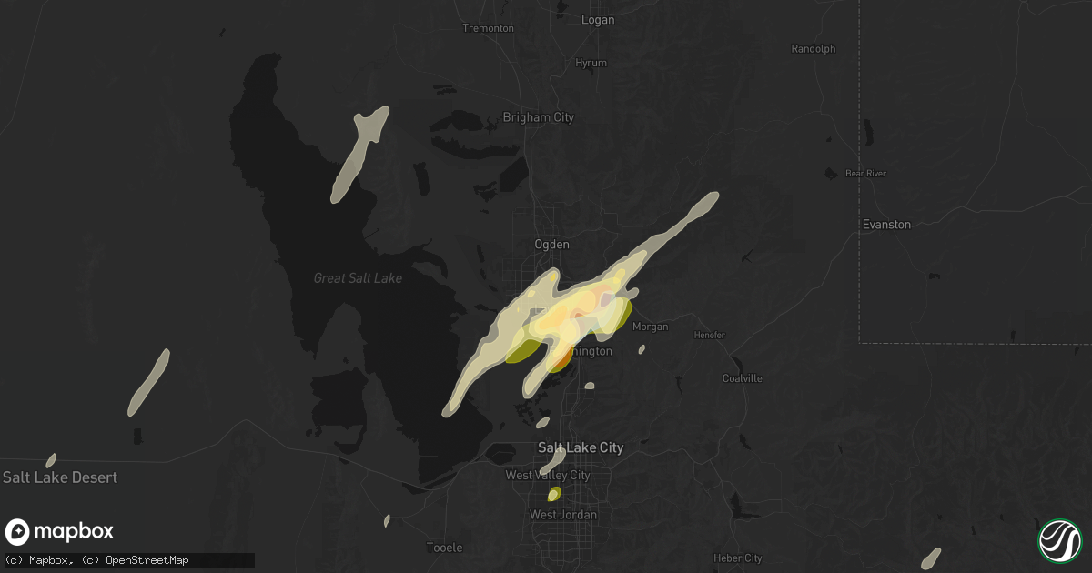 Hail map in Hill Afb, UT on September 18, 2026