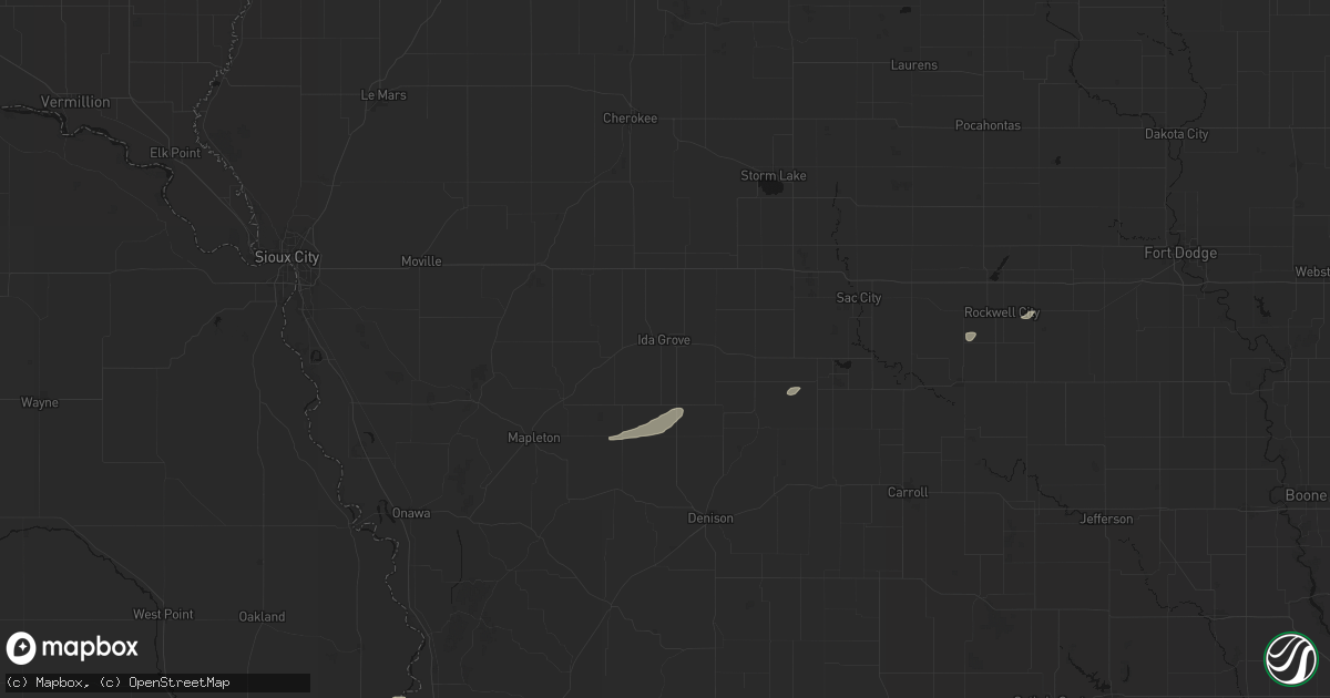 Hail map in Ida Grove, IA on September 18, 2026